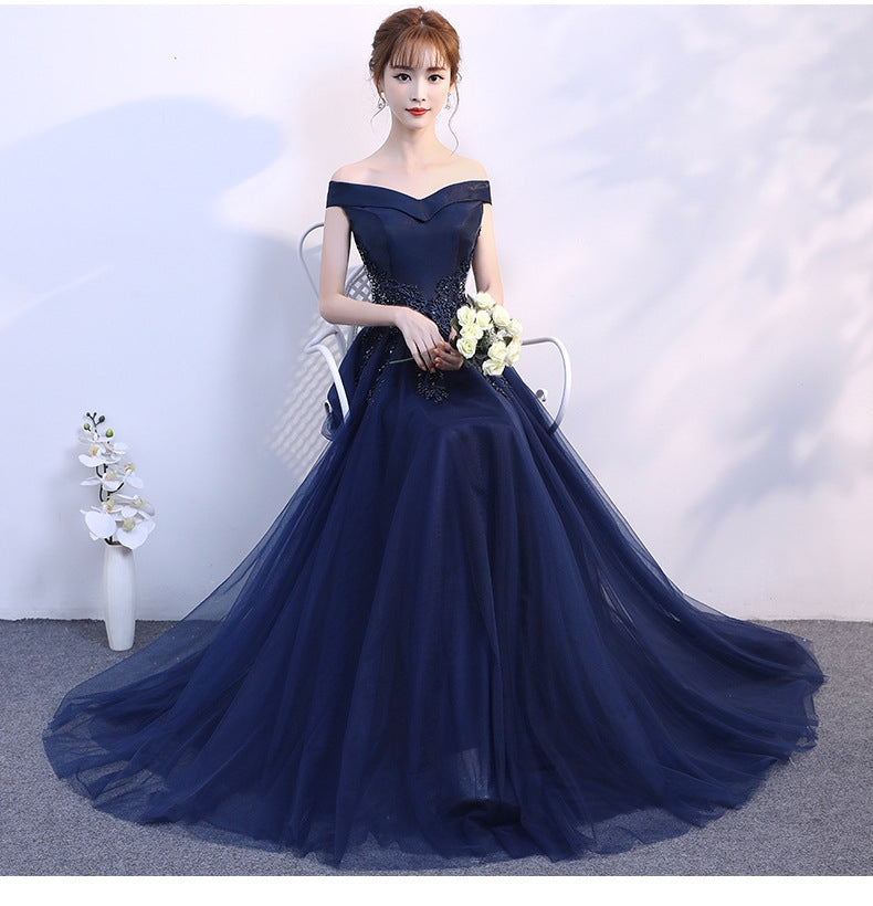 EG-SALE-AME-00115 Music student art exam dress skirt Bel Canto female vocal student broadcasting host long solo piano performance small