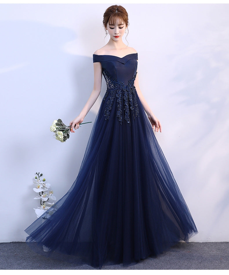EG-SALE-AME-00115 Music student art exam dress skirt Bel Canto female vocal student broadcasting host long solo piano performance small
