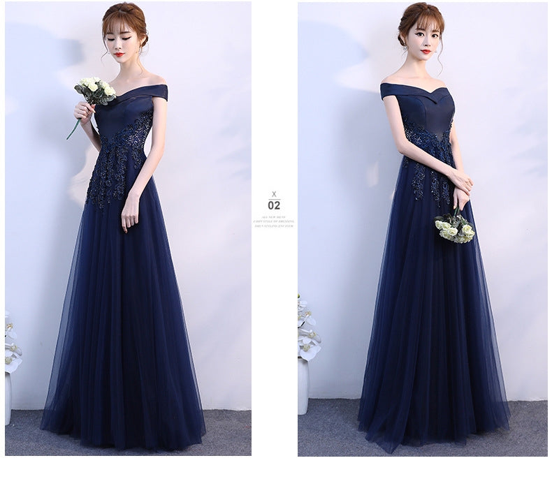 EG-SALE-AME-00115 Music student art exam dress skirt Bel Canto female vocal student broadcasting host long solo piano performance small