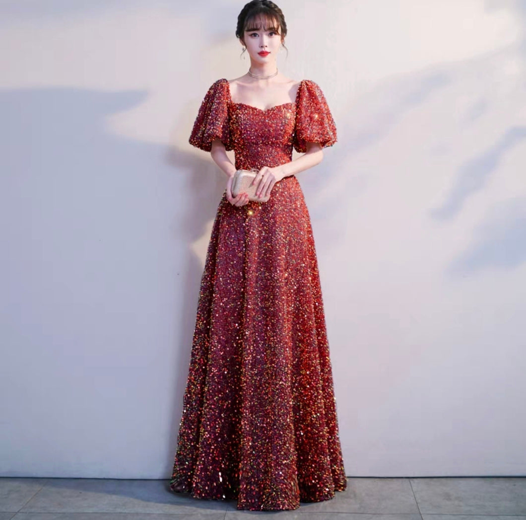 EG-SALE-AME-00215 evening dress for women new style high-end emperament light luxury niche high-end host dress