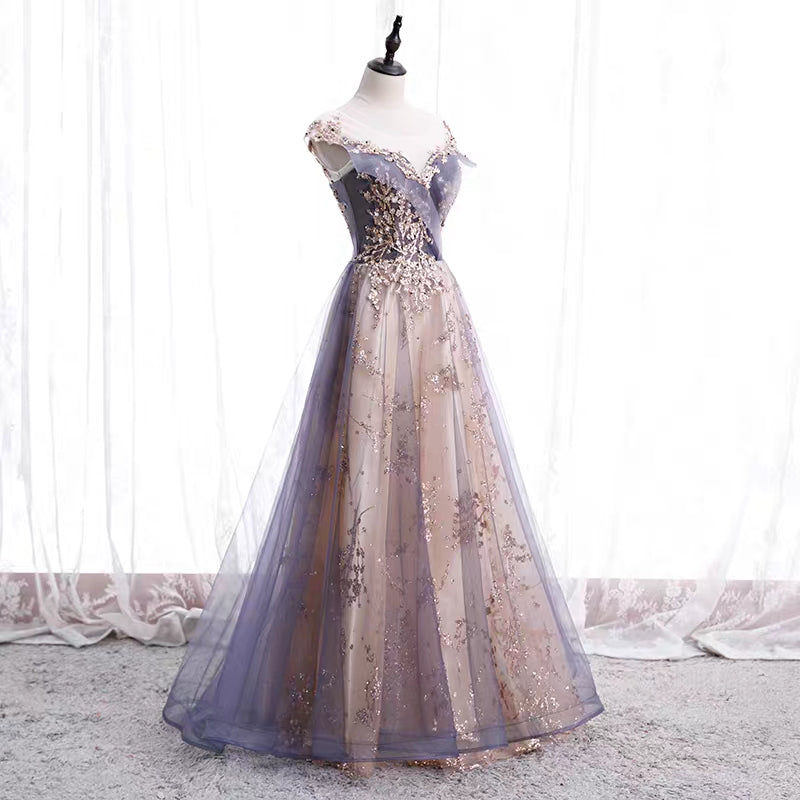 Banquet evening dress new long v-neck temperament show thin usual can wear birthday party famous dress