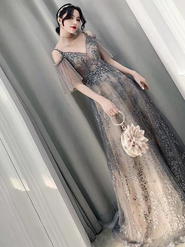 Banquet evening dress new temperament high-end fairy dream birthday party dress gas field queen long