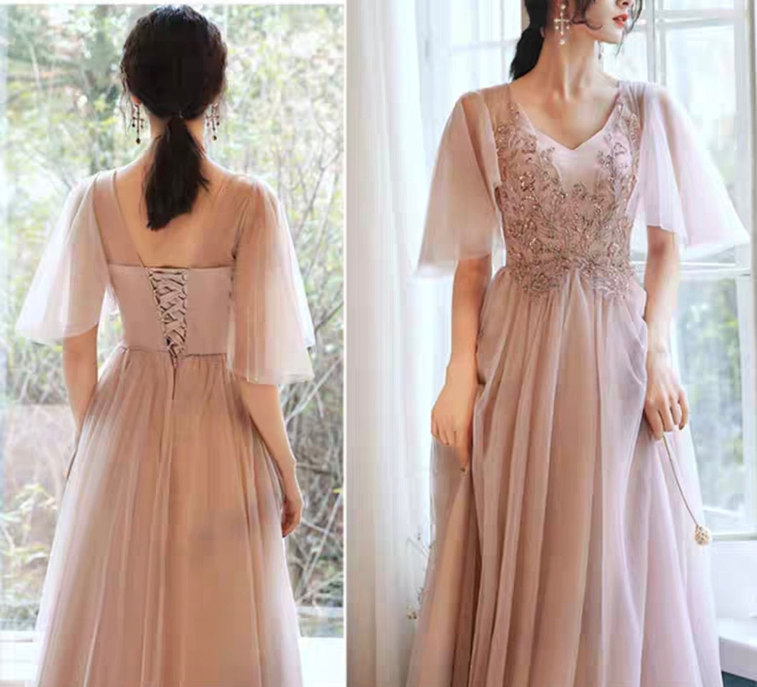 EG-SALE-AME-00148 Bridesmaid dress fairy temperament new spring can be worn on weekdays to show slim long sister group girlfriends dress bridesmaid dress