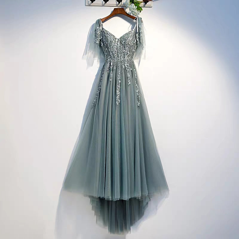 Banquet evening dress women new v collar model show thin usual can wear temperament party party dress summer