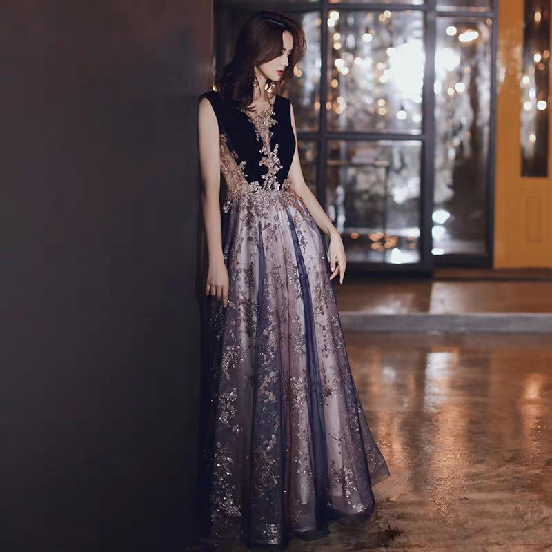 Banquet evening dress female new fairy dreams Mori temperament birthday host dinner dress skirt