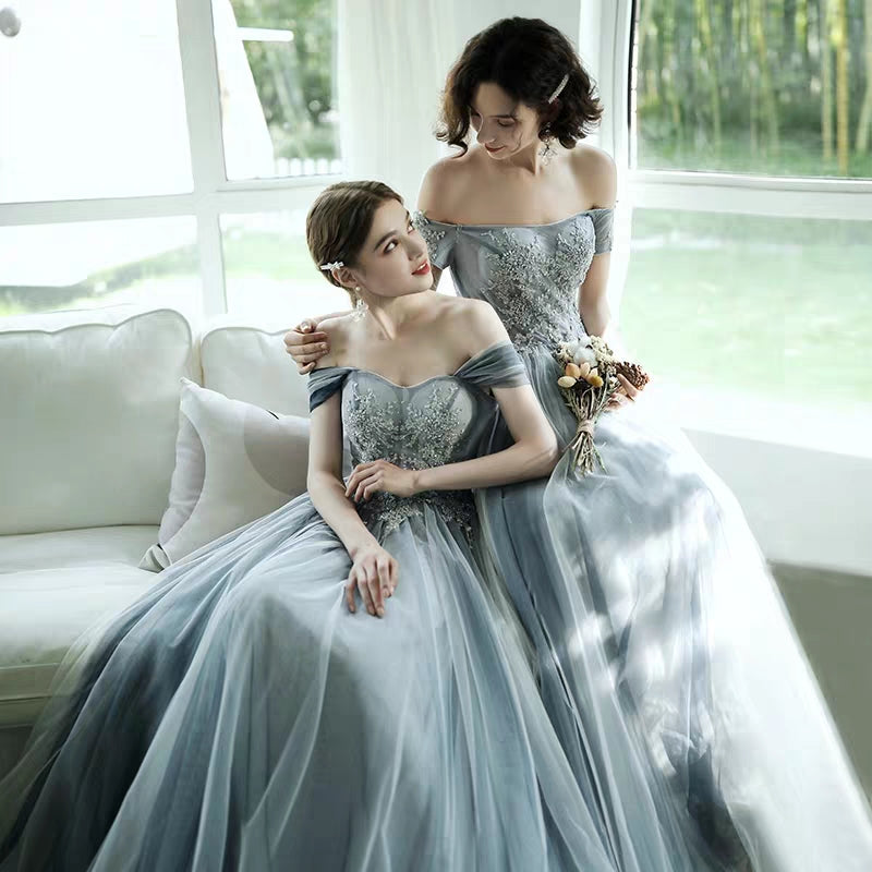 Bridesmaid dress new autumn fairy temperament girlfriends group sisters long dresses slim bridesmaid evening dress female