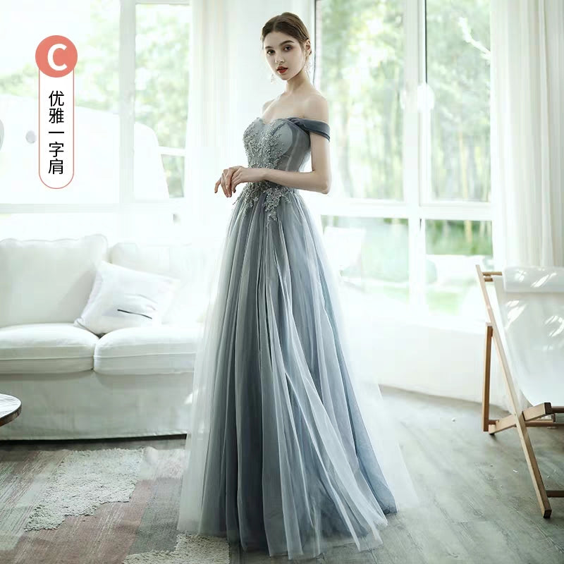 Bridesmaid dress new autumn fairy temperament girlfriends group sisters long dresses slim bridesmaid evening dress female