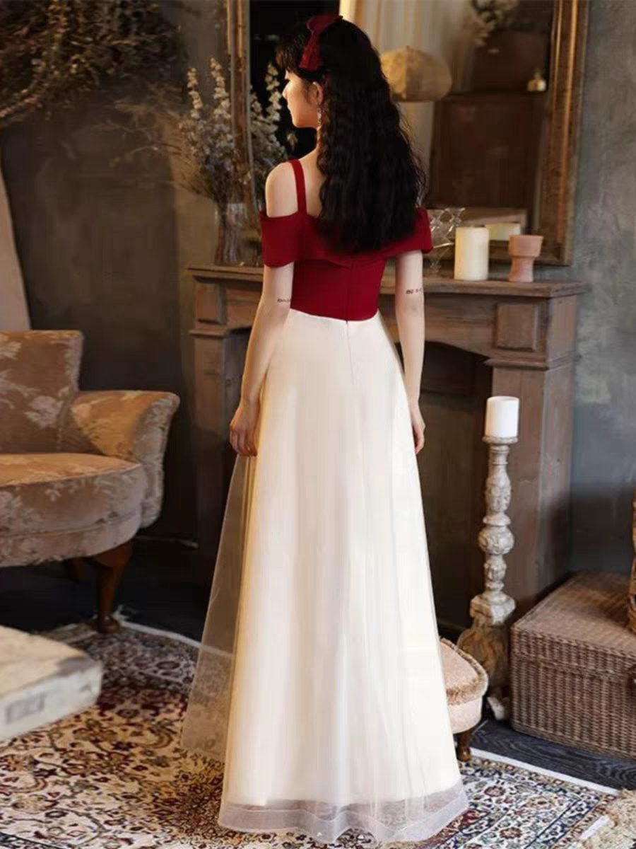 EG-SALE-AME-00146 Bride toast dress new banquet temperament engagement return home to get a certificate small people usually can wear evening dress female
