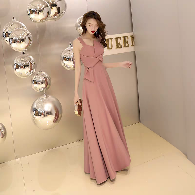 EG-SALE-AME-00171 Banquet evening dress women autumn long green elegant dress host sexy one shoulder party evening dress