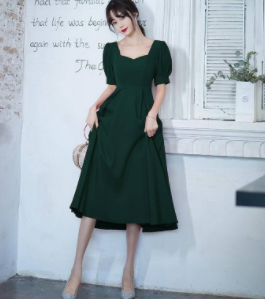 EG-SALE-AME-00177 Toast Dress Can Be Worn at Ordinary Times in the Bride, Summer Wedding Dress, Engagement Home Casual Dress, Thin Petite Dress for Women