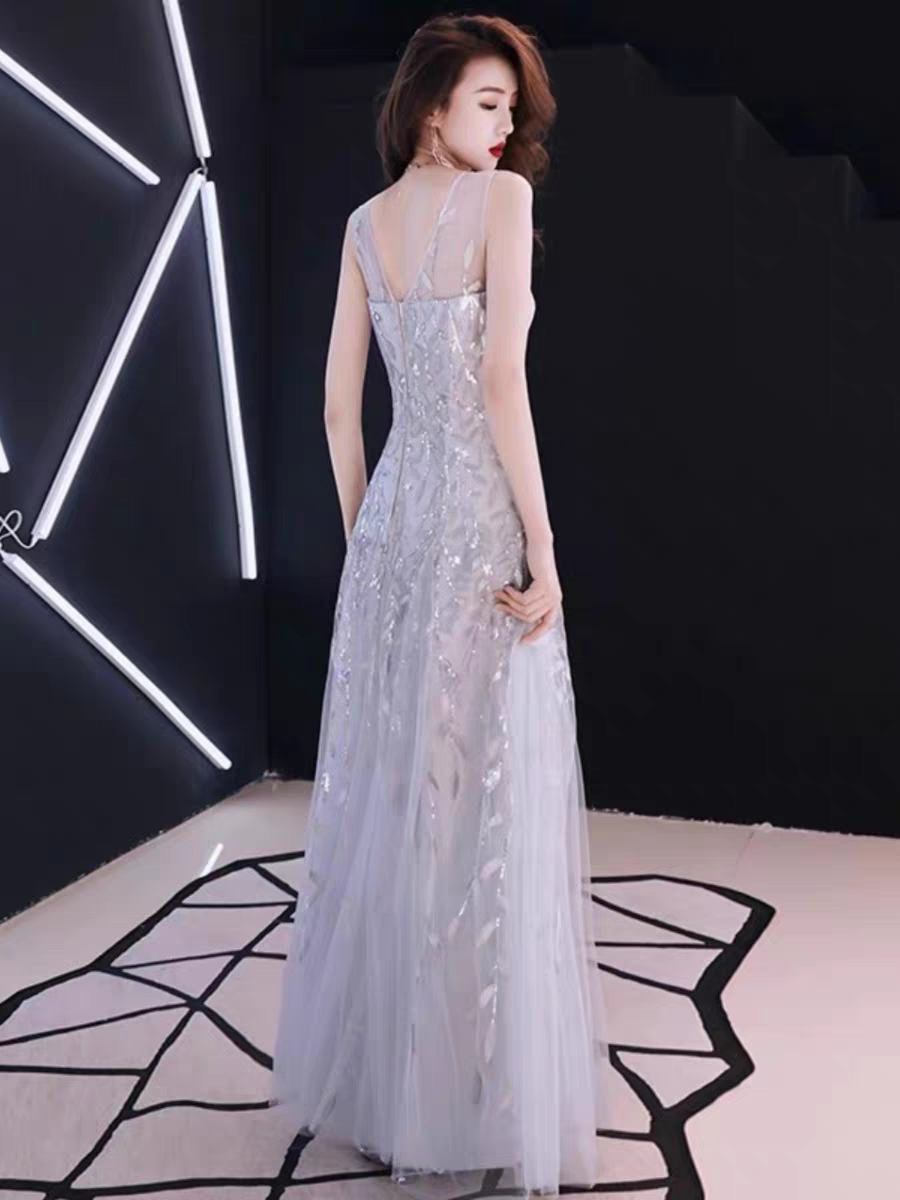 EG-SALE-AME-00179 Simple and generous evening dress for women new style evening party celebrity host dress can be worn as a small dress for women
