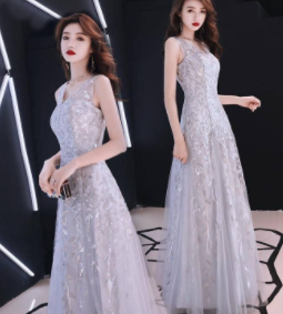 EG-SALE-AME-00179 Simple and generous evening dress for women new style evening party celebrity host dress can be worn as a small dress for women