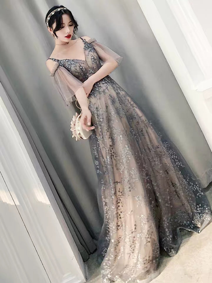 Banquet evening dress new temperament high-end fairy dream birthday party dress gas field queen long