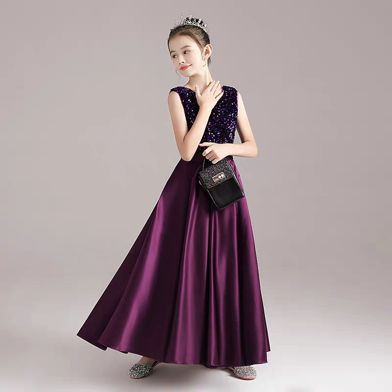 EG-SALE-AME-00187 High-end Children's Dress Princess Dress Flower Girl Host Piano Violin Performance Costume - Ame Handmadesg