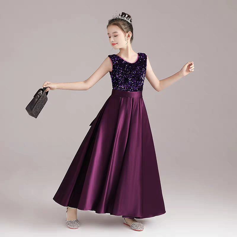 EG-SALE-AME-00187 High-end Children's Dress Princess Dress Flower Girl Host Piano Violin Performance Costume - Ame Handmadesg