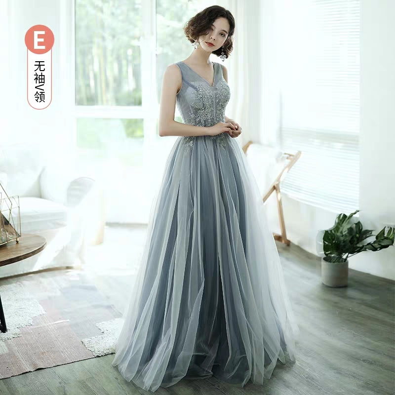Bridesmaid dress new autumn fairy temperament girlfriends group sisters long dresses slim bridesmaid evening dress female