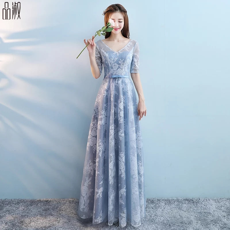 Bridesmaid dress new bridesmaid dress long sister dress wedding slim banquet evening dress fairy dream