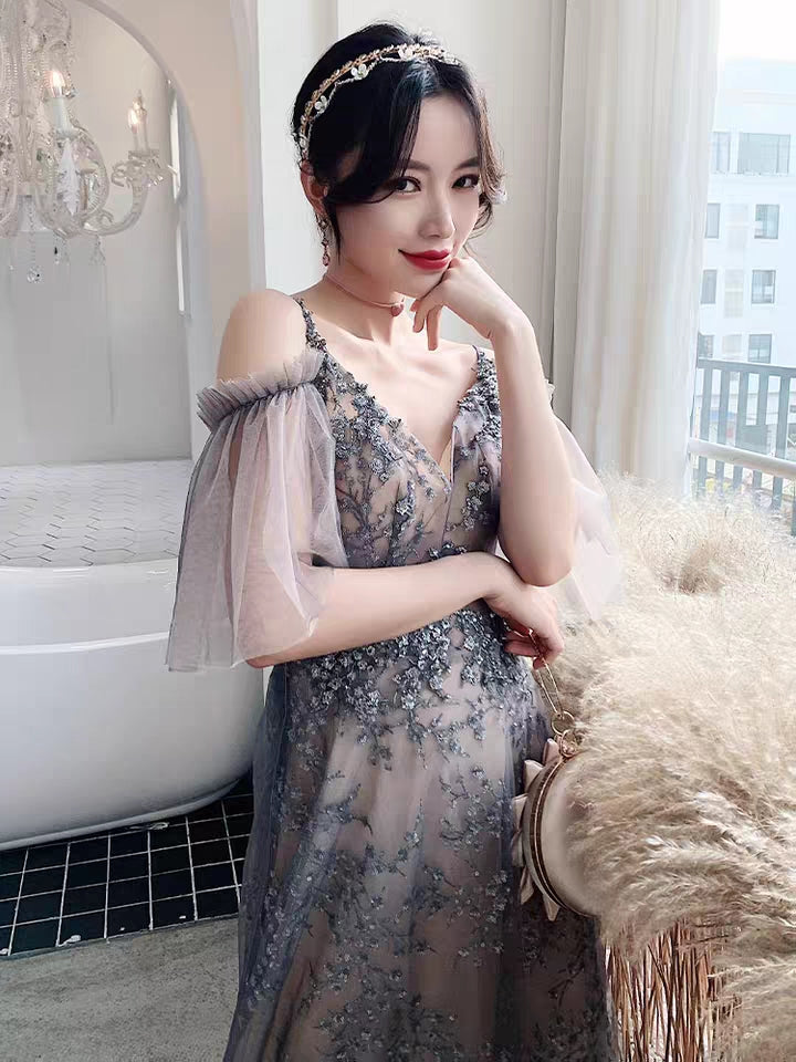 Banquet evening dress new temperament high-end fairy dream birthday party dress gas field queen long