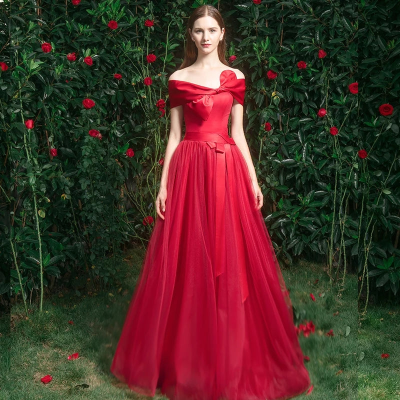 Toast clothing bride spring models get married new red wedding dress back to autumn clothes long fairy line