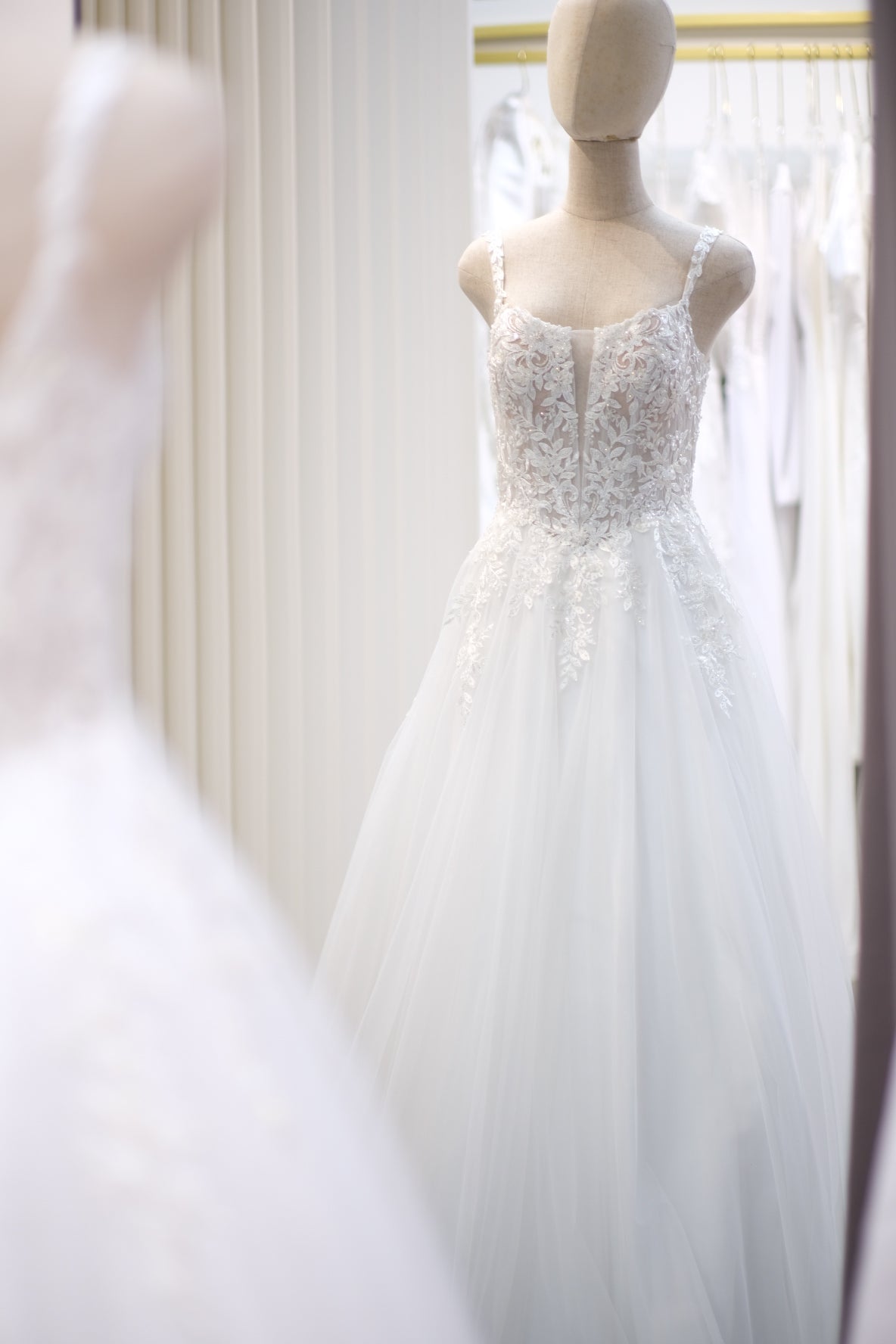 Wedding bridal premium fabric half aplique lace with beaded