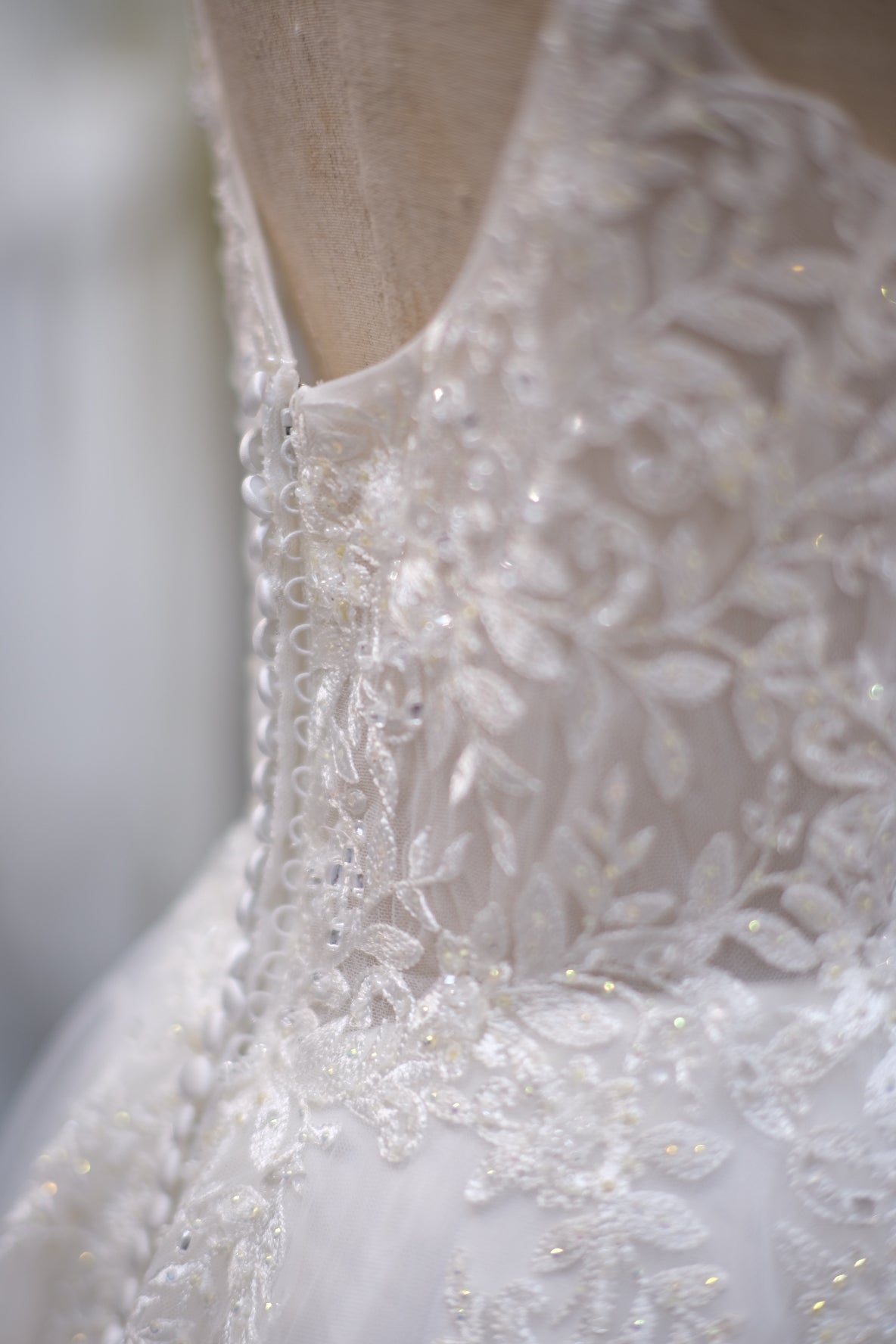 Wedding bridal premium fabric half aplique lace with beaded