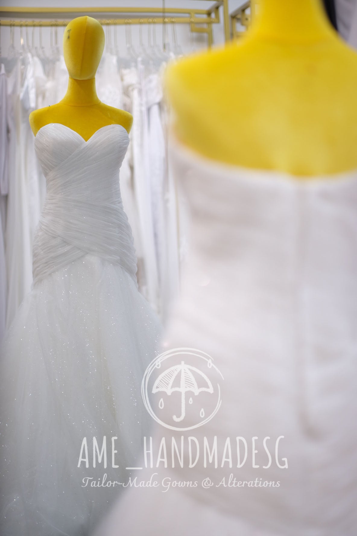 BG-WED-AME-10008 WEDDING GOWN FULL PLATED LUX GLITER FABRIC 2XL, BUST 90-94, WAITS 74-76