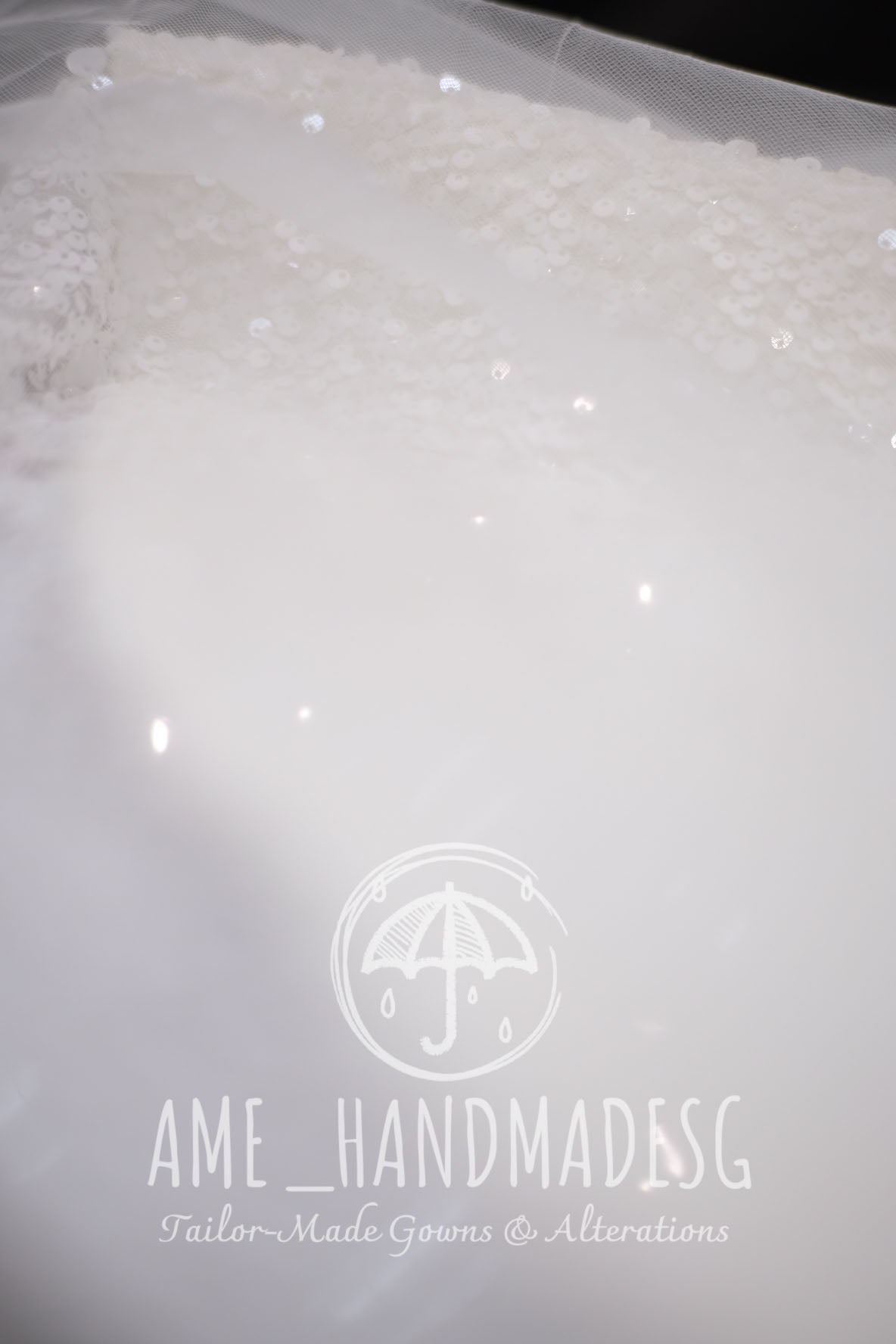 BG-WED-AME-10019 WEDDING GOWN LUX FABRIC FULL SEQUIN FABRIC SIZE M BUST 84-86 WAIST 68-70