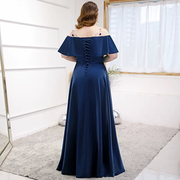 French Style Plus Size Evening Dress