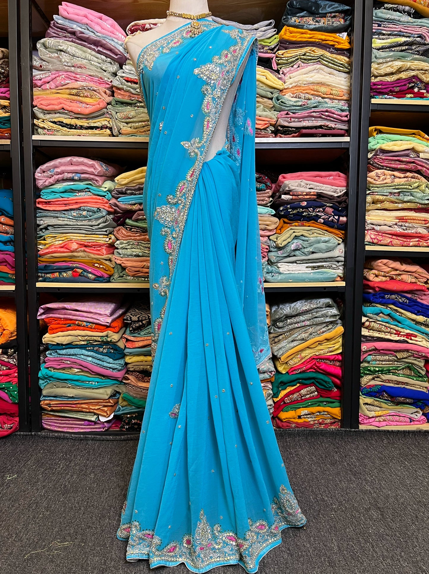 Kashmir Wool Sari Shawl