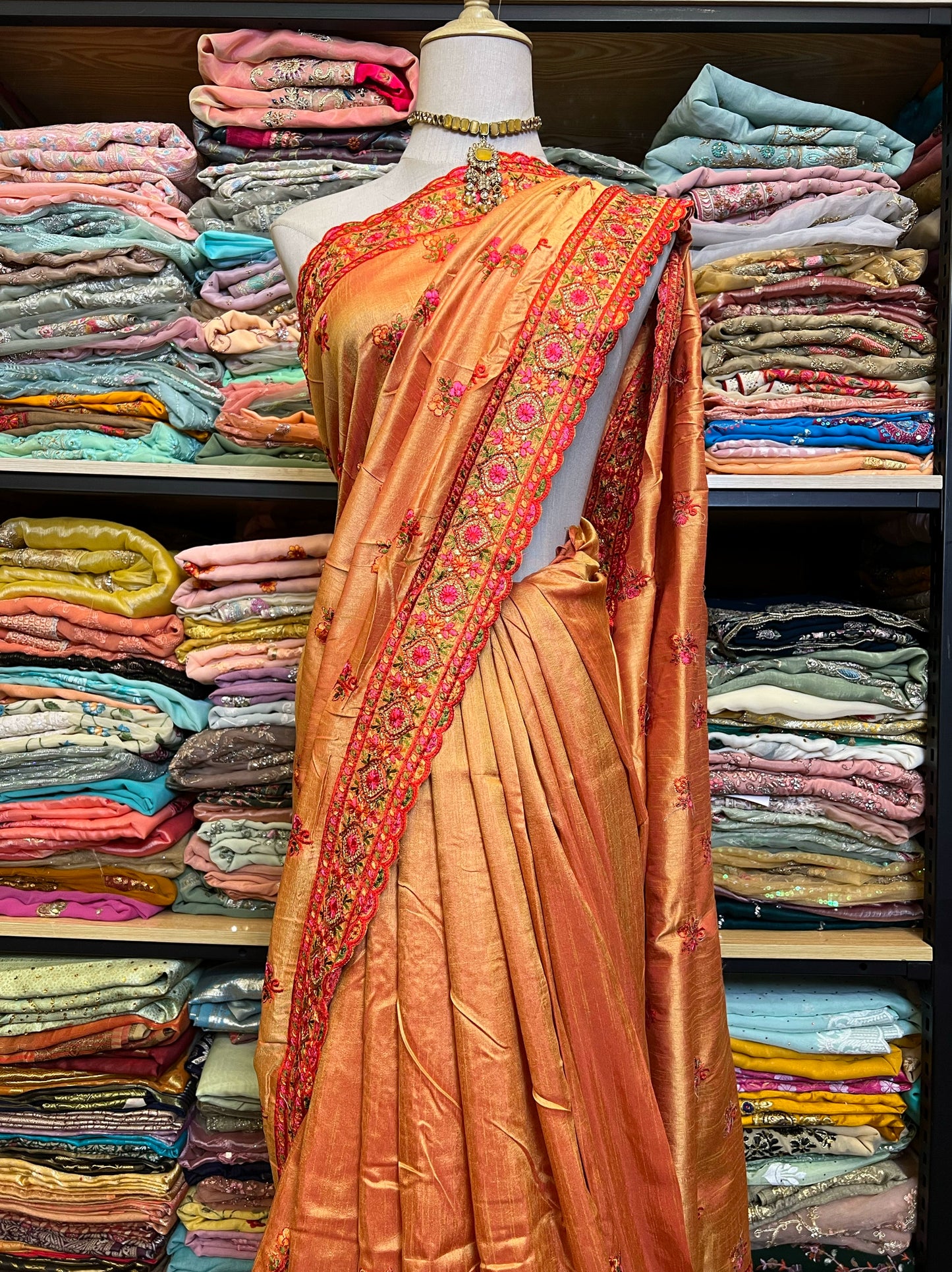 Indian Silk Beaded Saree