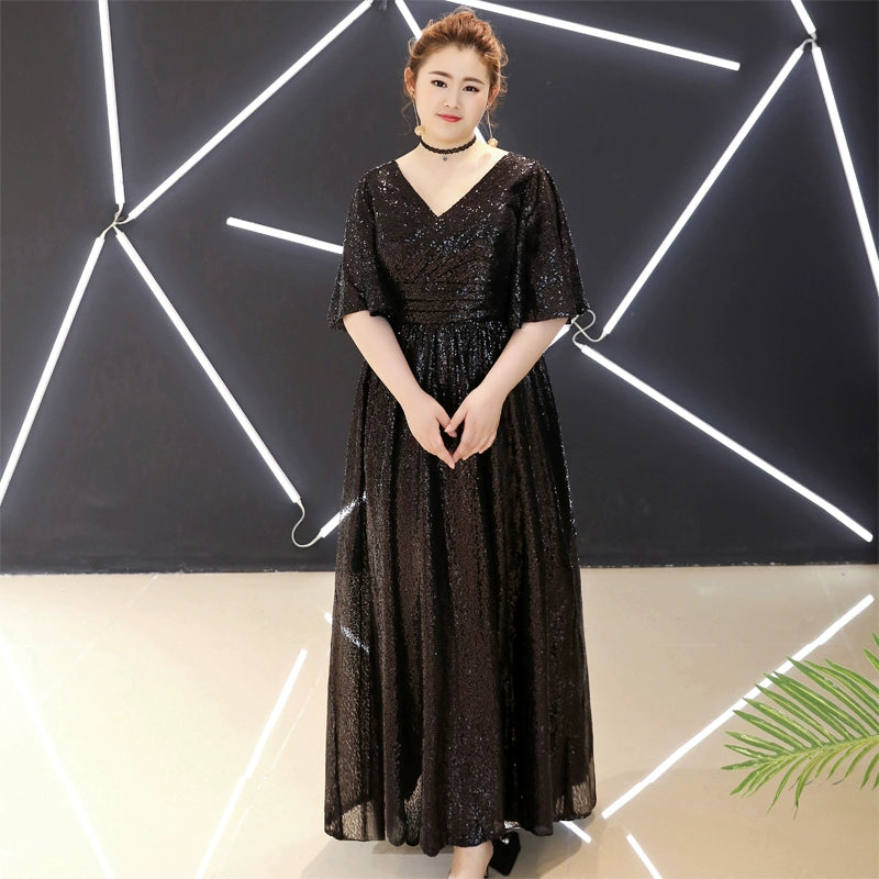 Evening Dress Black Plus Size Fitted
