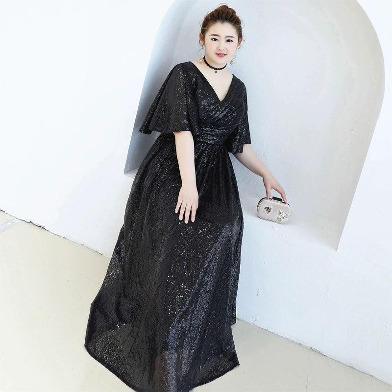Evening Dress Black Plus Size Fitted