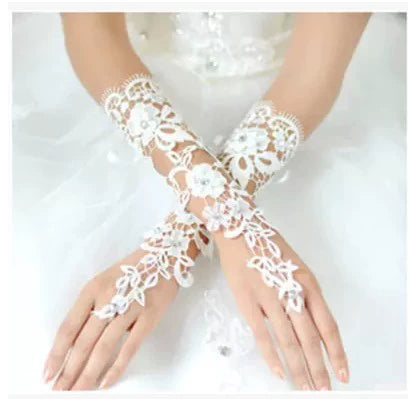 Long Lace Wedding Gloves Accessory