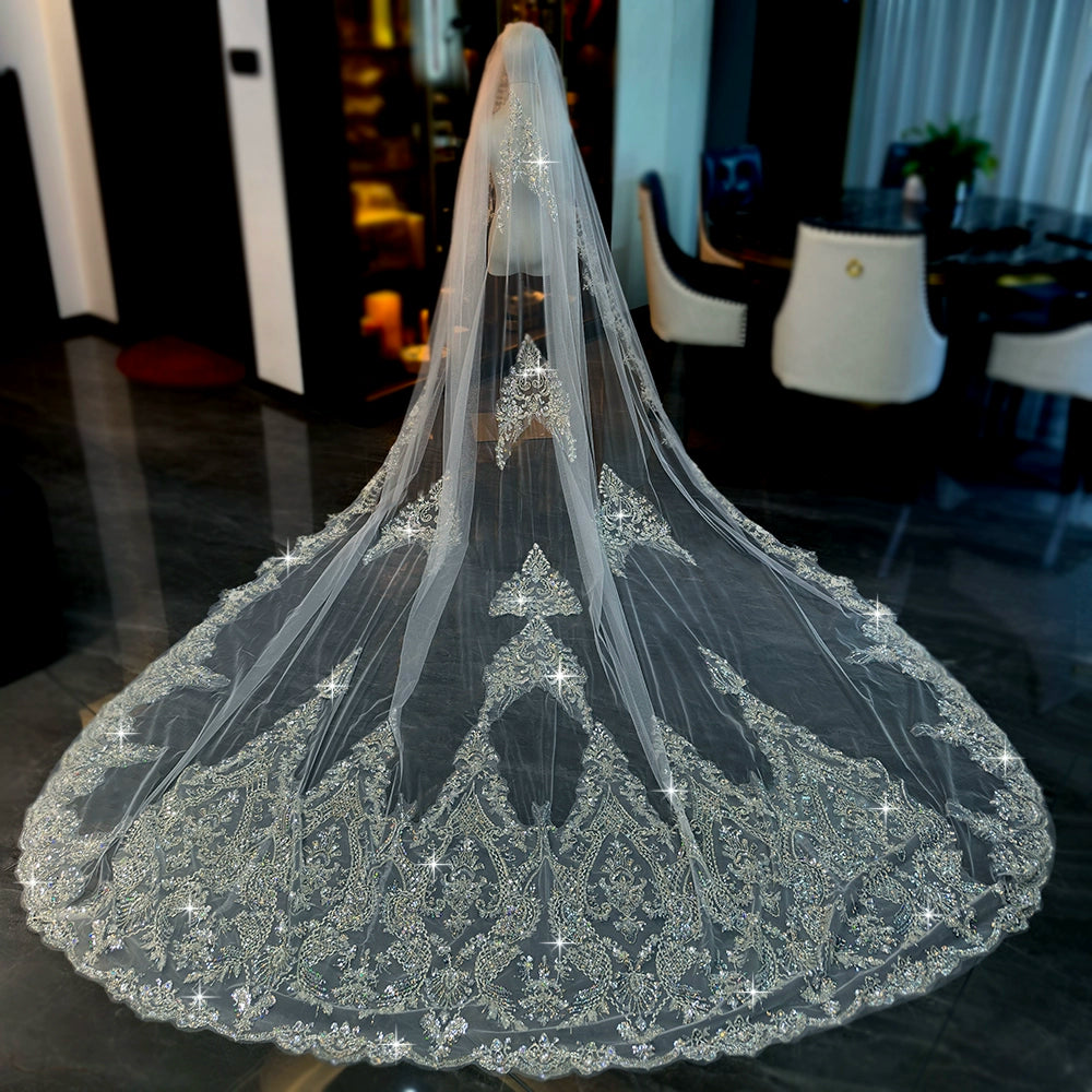Beaded Wedding Veil