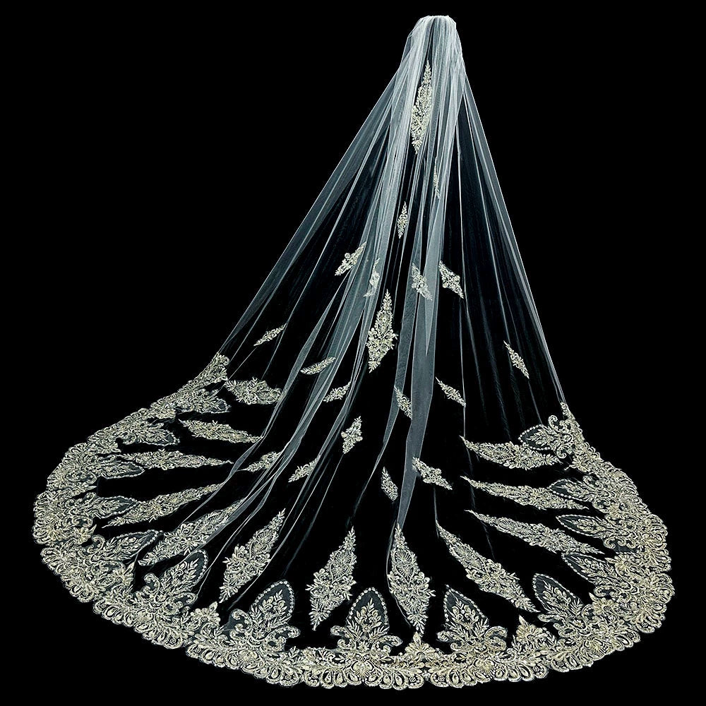 Wedding Veil Beaded Embroidery