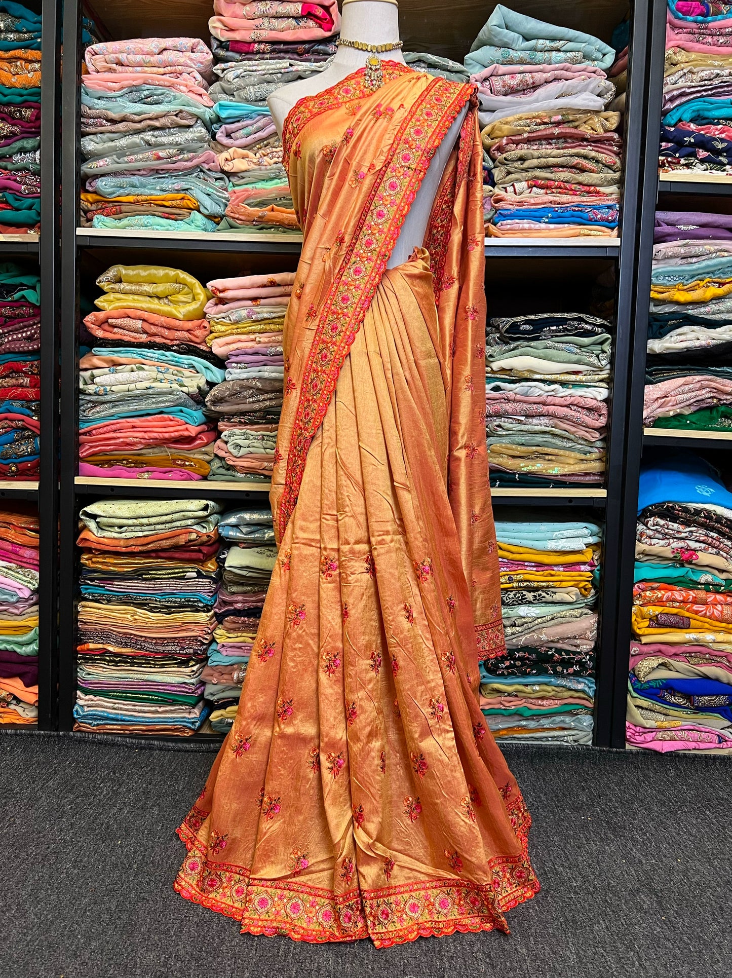 Indian Silk Beaded Saree