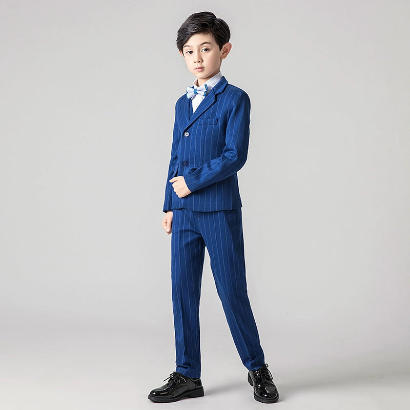 Elegant Vest Suit Set: Boys' Piano Performance & Flower Boy Outfit