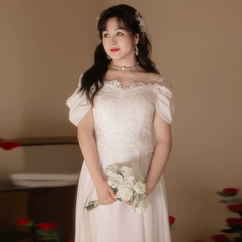 White Elegant Evening Dress
