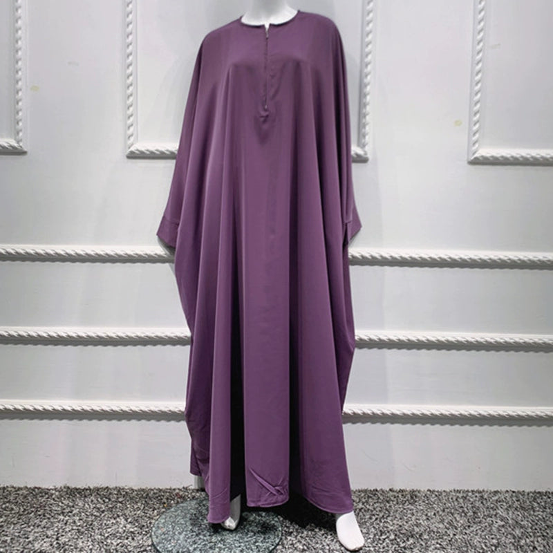 Elegant Saudi Arabian Long Sleeve Conservative Robe Dress