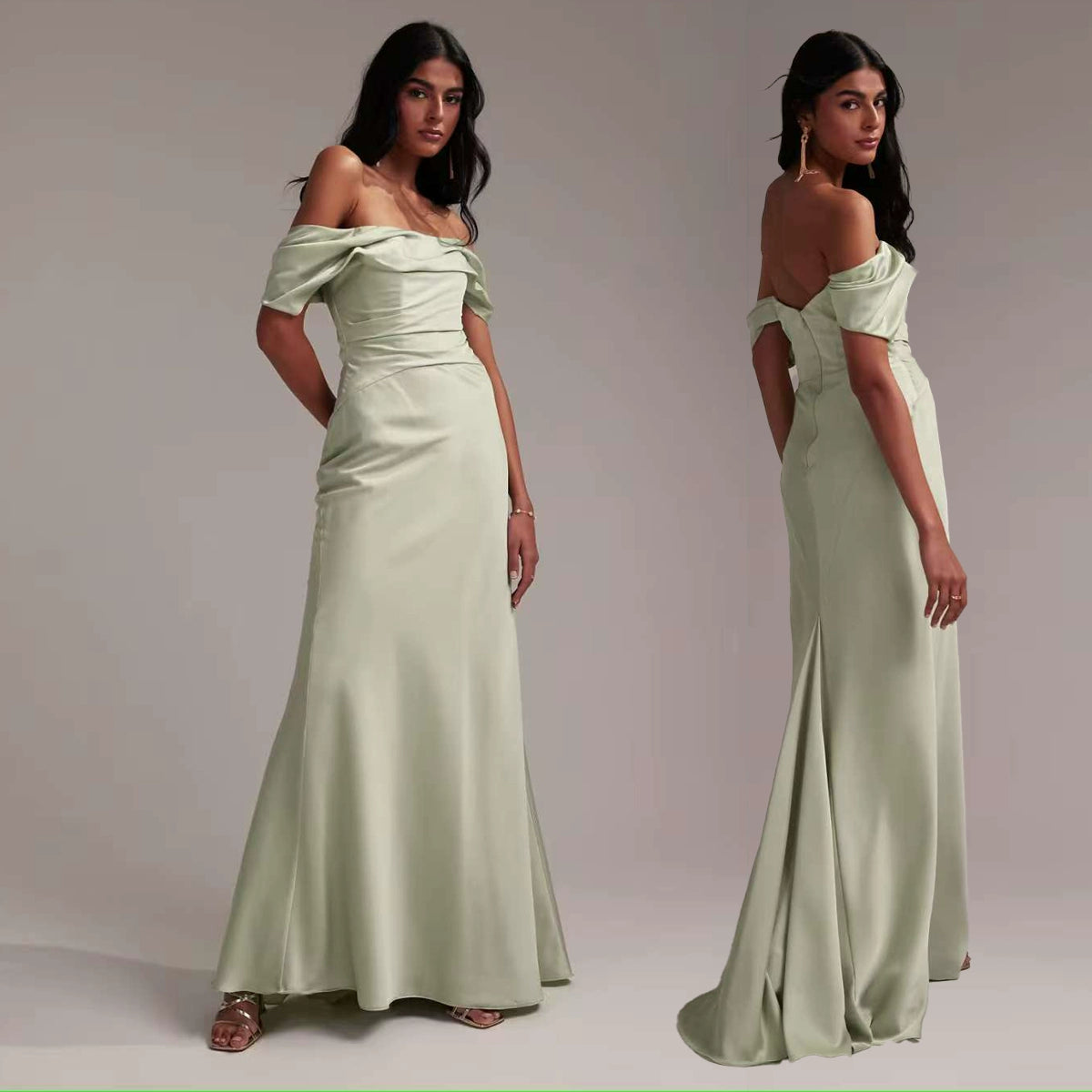 Bridesmaid Lace A-Line Evening Dress