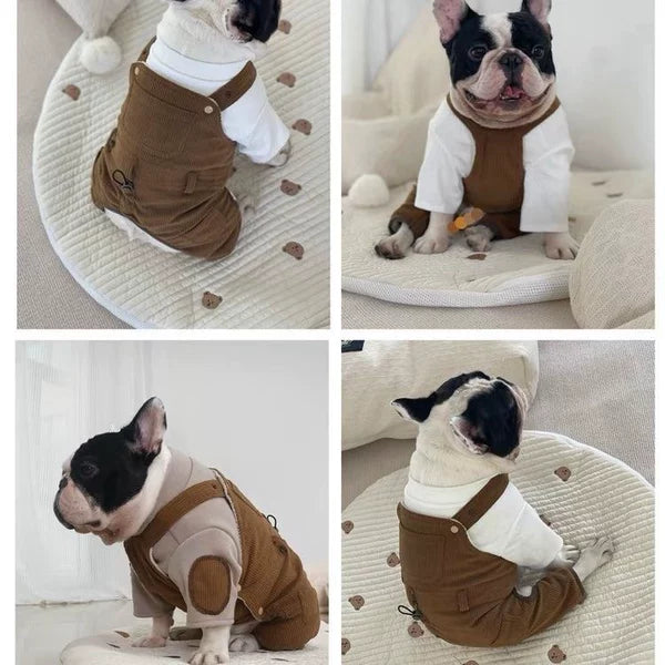 Tide Matching Couple Dog Overalls & Dress – Stylish Outfit