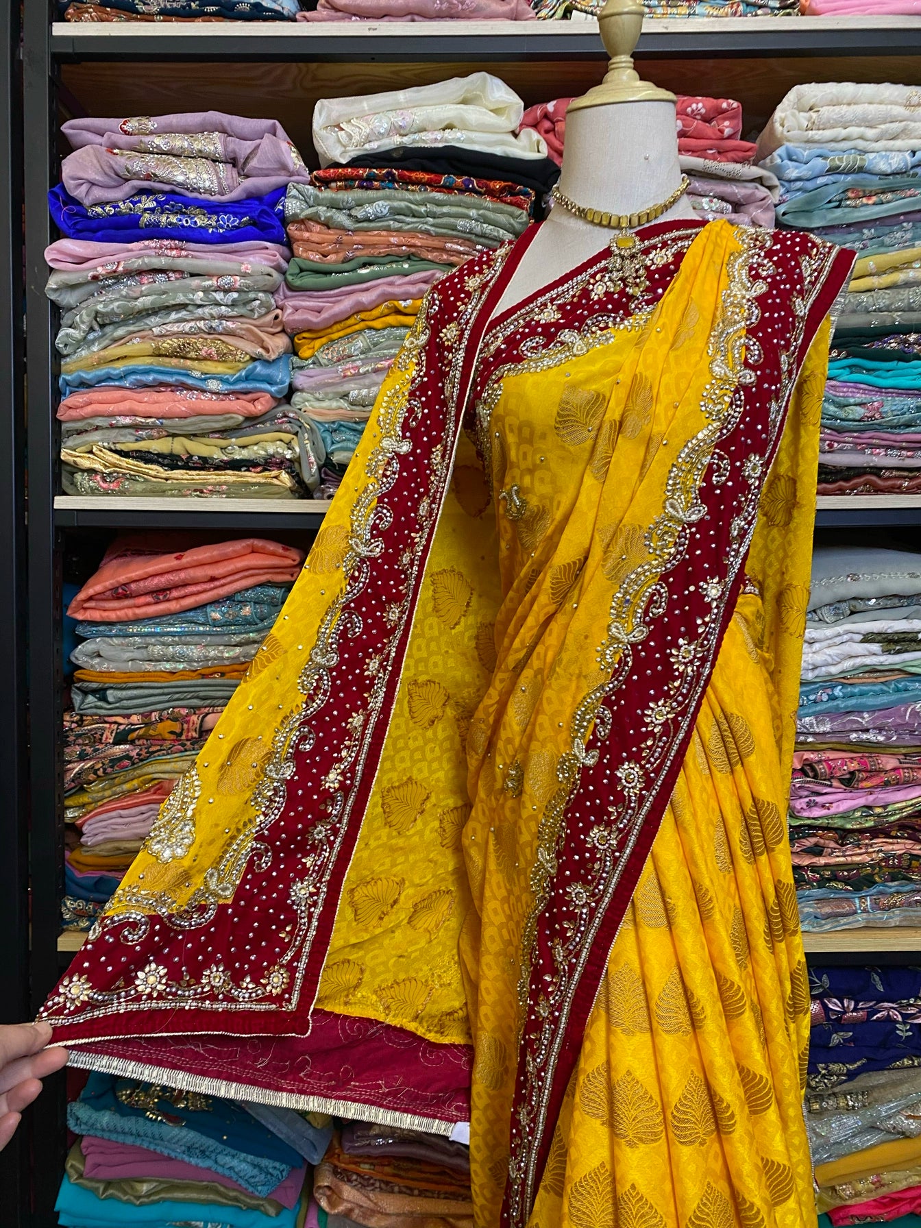 Indian Beaded Saree Wedding Dress