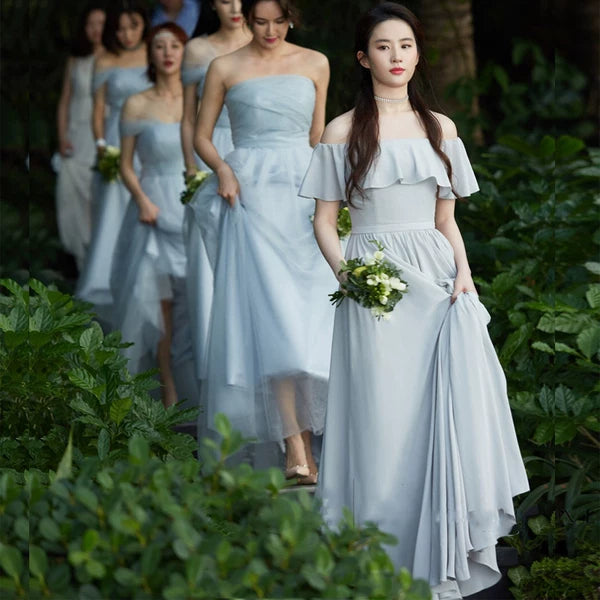 Spring Bridesmaid Open Shoulders Fitted Dress