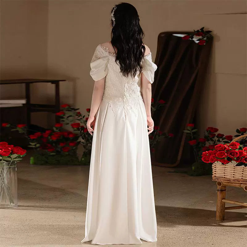 White Elegant Evening Dress