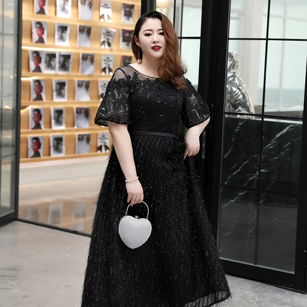 Elegant Black Long Evening Dress