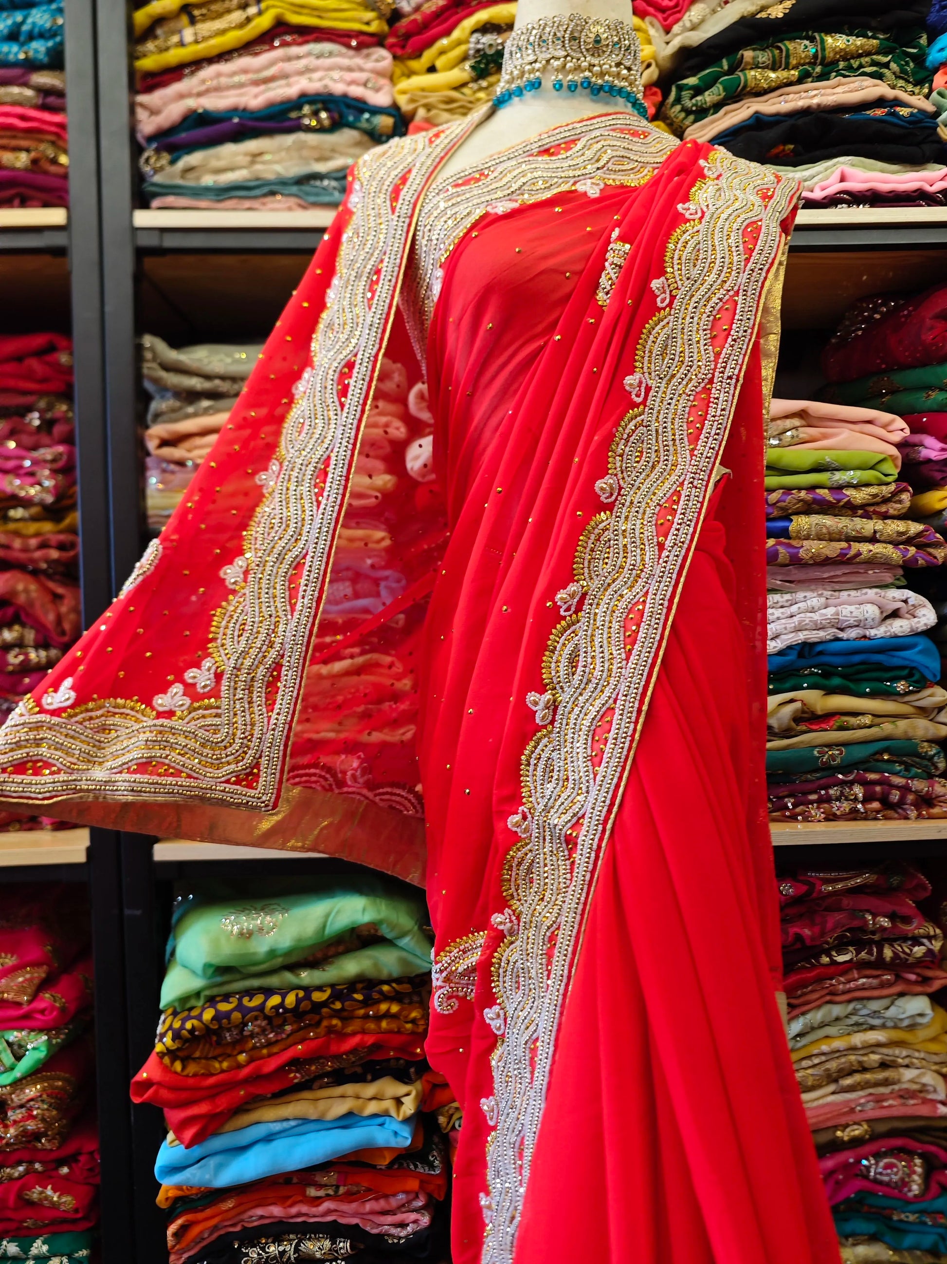 Indian Embroidered Sari