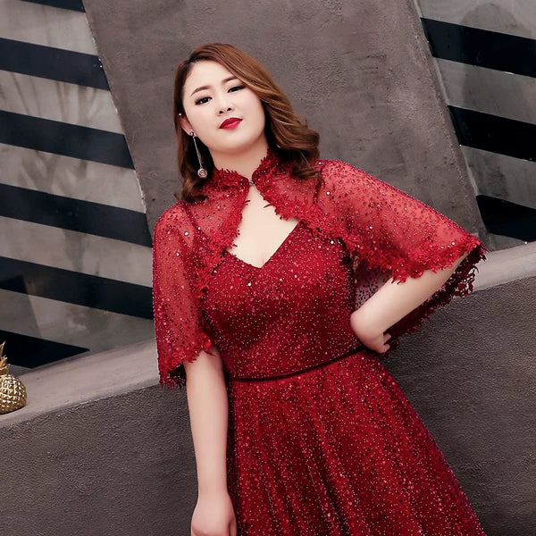 Burgundy Evening Dress