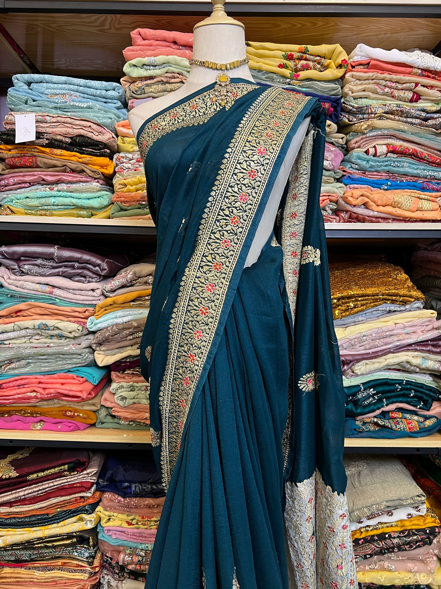 Beaded Silk Sari