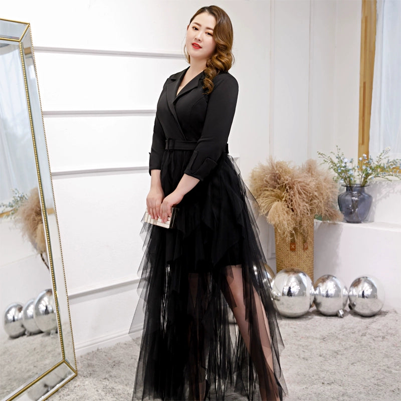 Elegant Black French Evening Dress