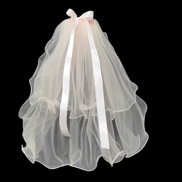 Fuchsia Bridal Veil Hair Accessory